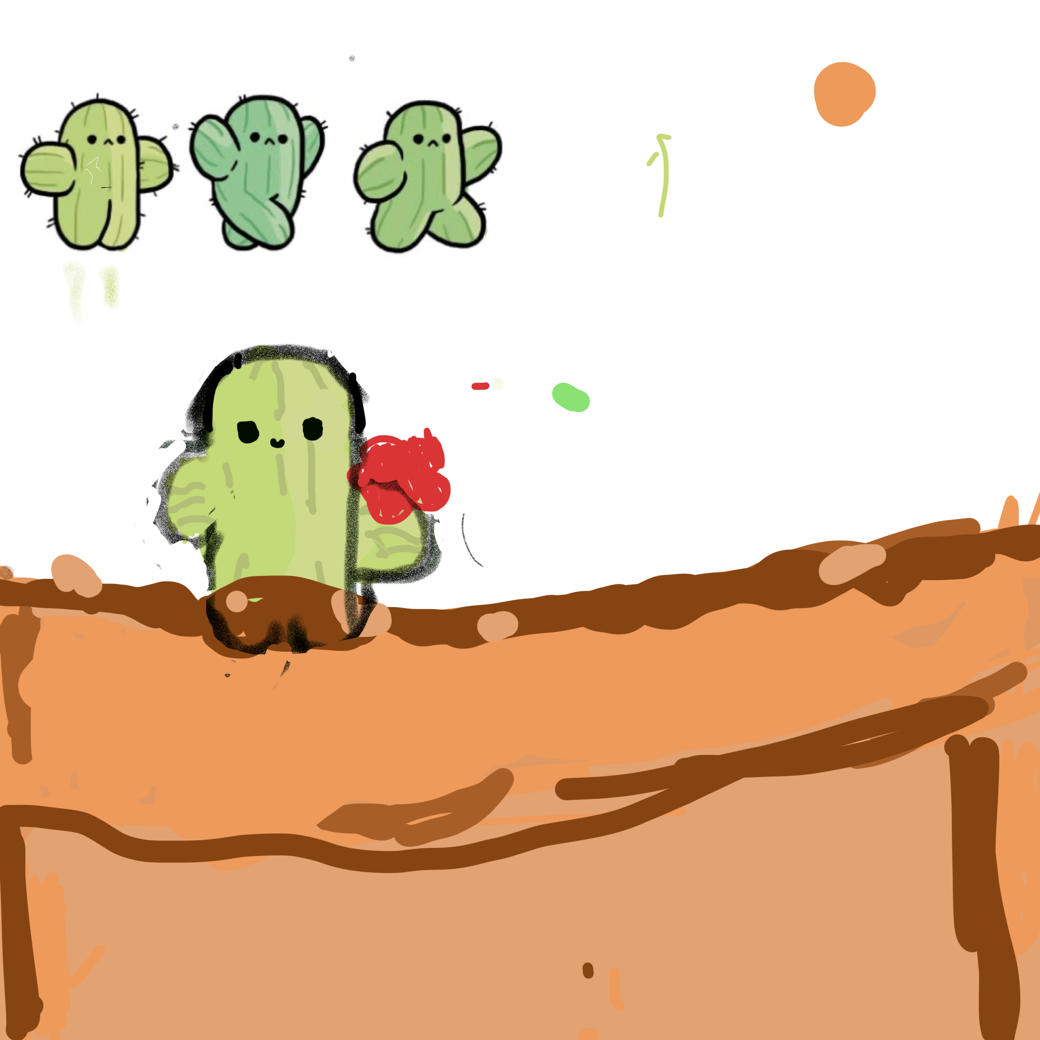 Clover's cactus drawing
